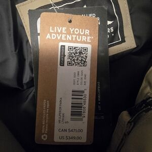 Eddie Bauer Black and Tan Down Jacket